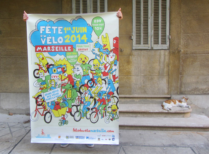 Affiche Fete du velo 2014 à Marseille